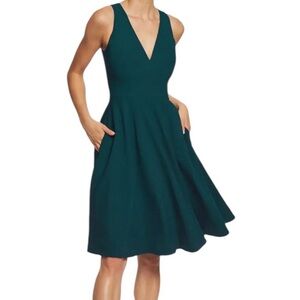Dress The Population Catalina Fit‎ & Flare Cocktail Dress Pine Size Medium